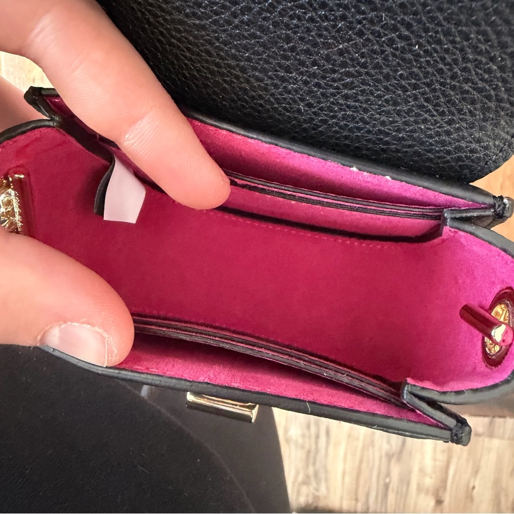 NWOT Cole Haan Black Leather Crossbody Bag - Picture 8 of 9